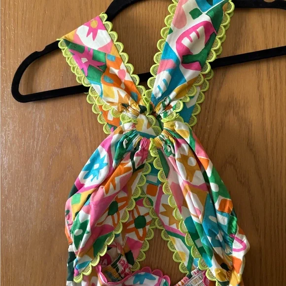 NWT Celia B Colorful Geometric Print Halter Dress - Picture 4 of 10